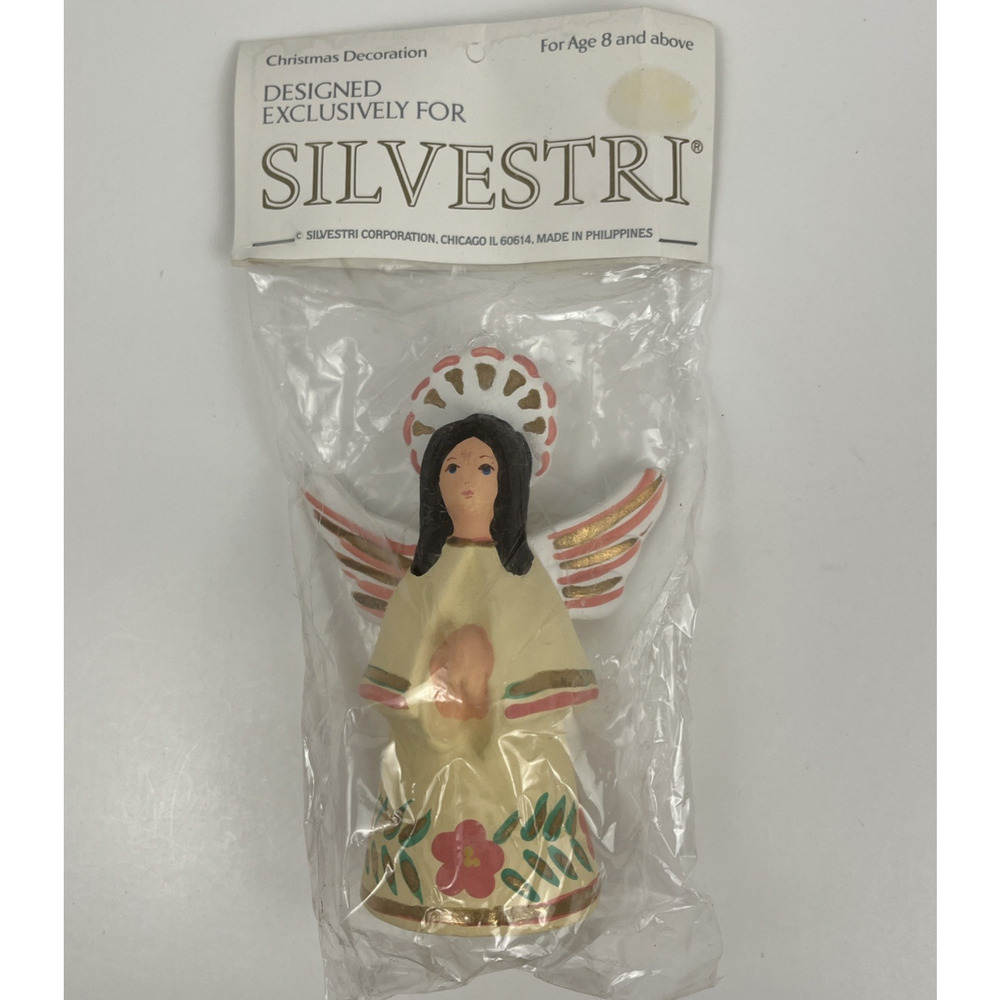 Vintage Silvestri Christmas Ornament Southwest Style Angel Bell 4.25 Inch